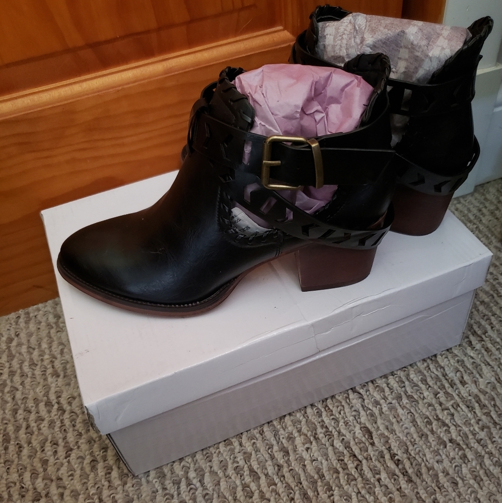 Black Buckle Booties